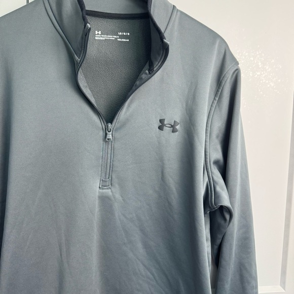 Under Armour Cold Gear Gray 1/2 Zip Men's Fleece Pullover 1357145 Size Large - Picture 7 of 7